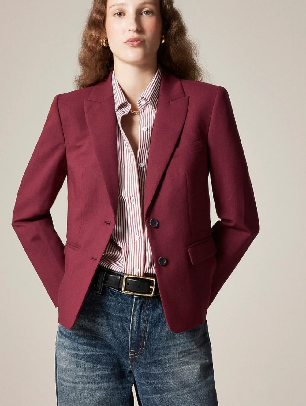 J Crew École blazer in Italian gauzy wool blend CN792 Size 18 *Pen Mark